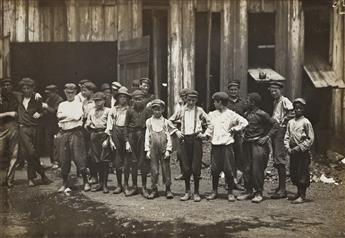 LEWIS W. HINE (1874-1940) A group of 9 images depicting young workers across America during the Second Industrial Revolution.